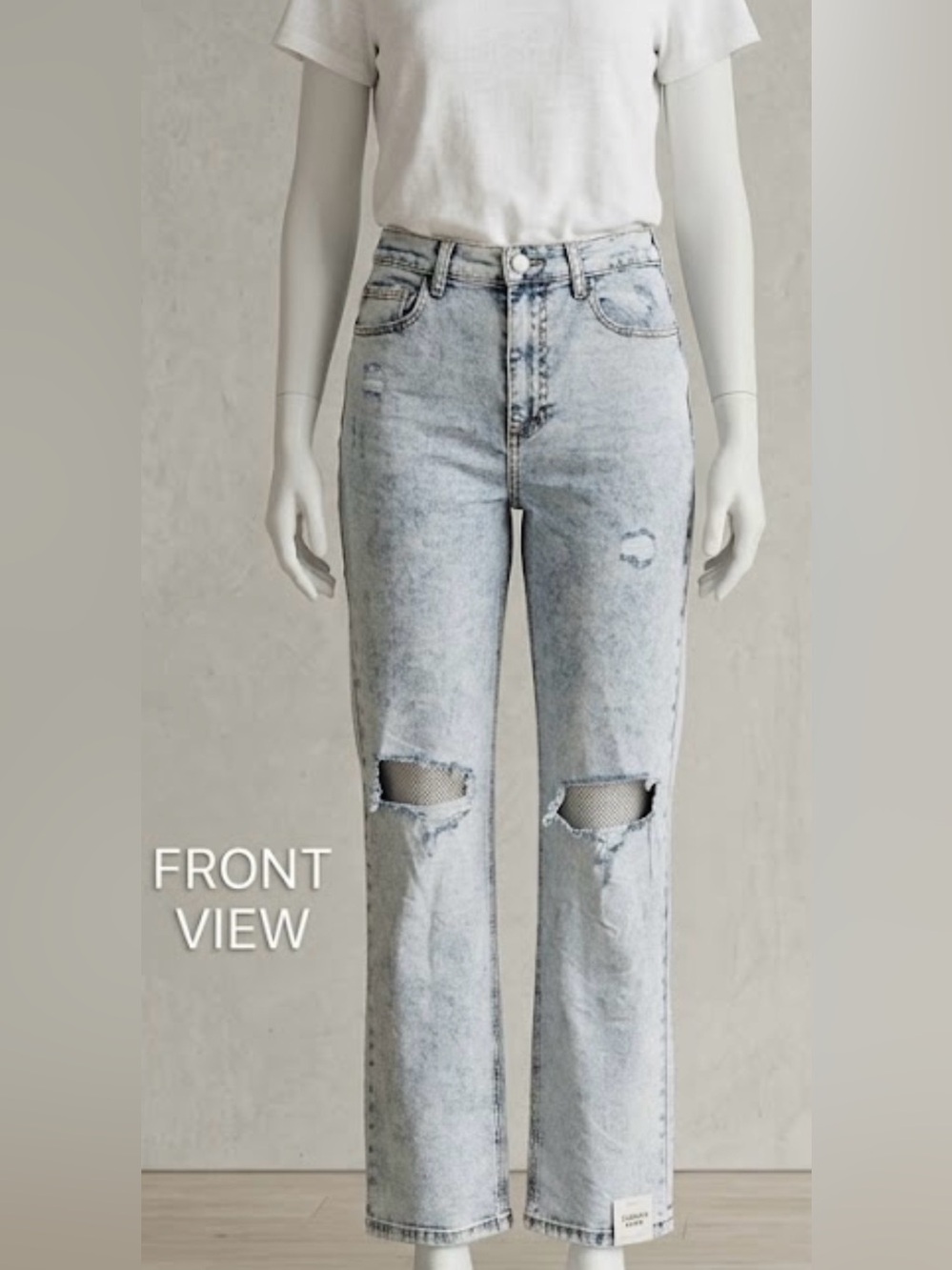Altar’d State High Rise Distressed Straight Leg Dad Jeans 90’s fit